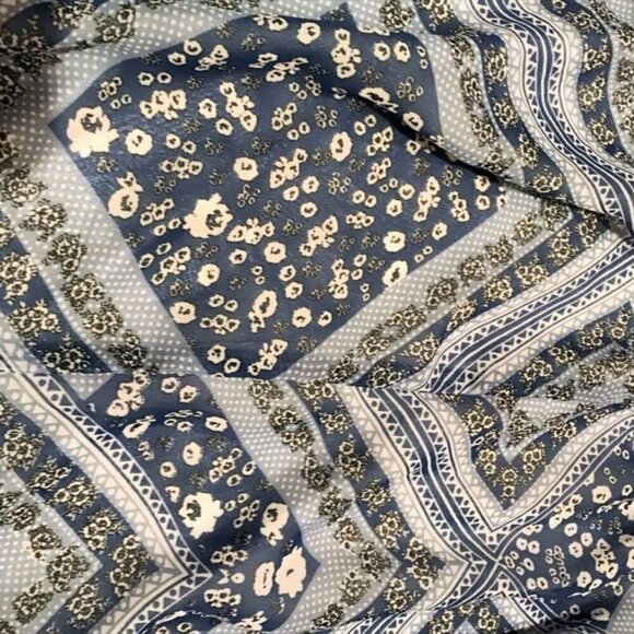 ASOS Babydoll Dress In Blue Wallpaper Print 4 - Picture 3 of 3